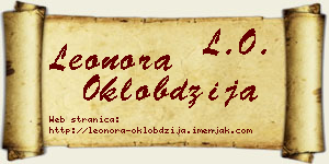 Leonora Oklobdžija vizit kartica